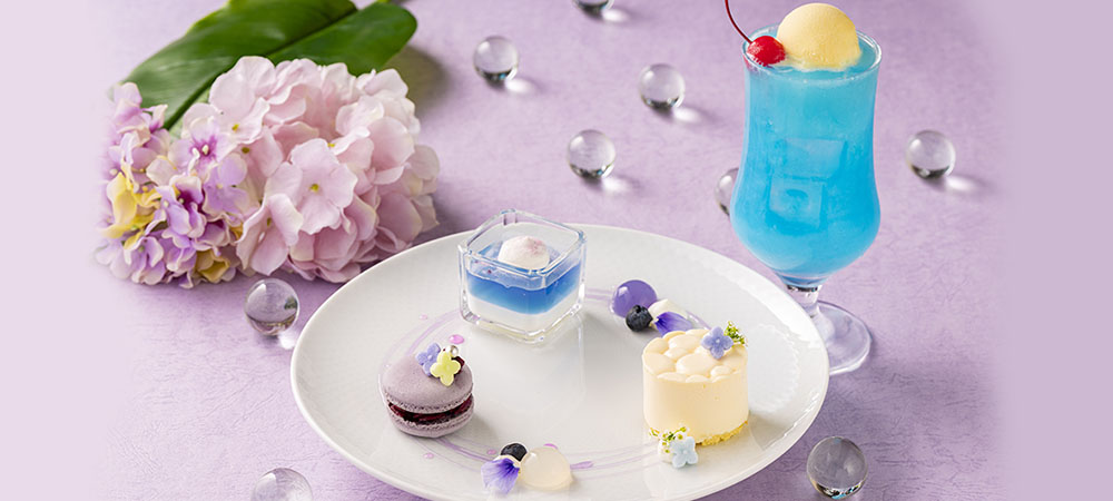 季節のティータイムセット ～紫陽花の彩り～